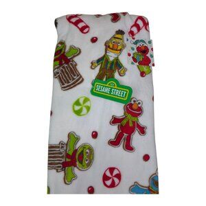 Sesame Street Decorative Throw Blanket 50" X 70" Holiday Gingerbread Christmas